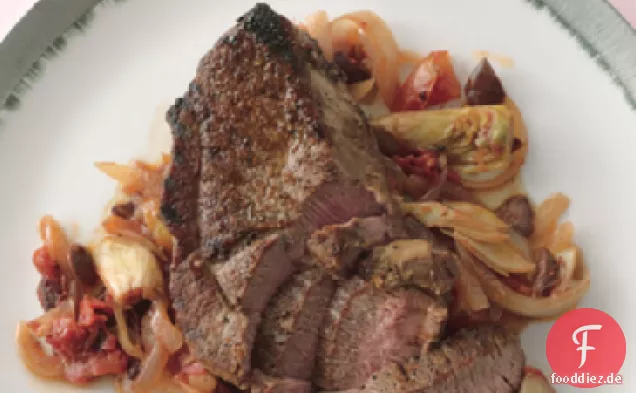 Mediterrane gegrillte Lammsteaks