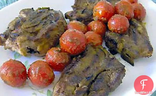 Gegrillte gewürzte Lammkoteletts
