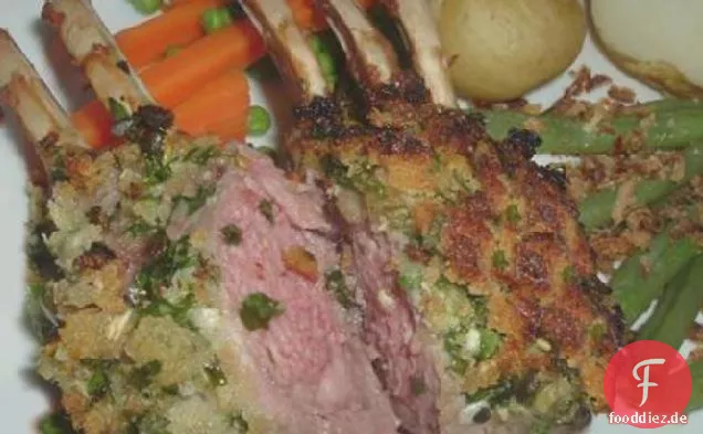 Braten Rack von Lamm Mit Persillade