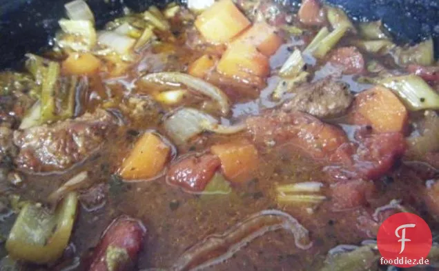 Übrig gebliebene marokkanische Art Lamm und Rindfleisch Würzig Cous Cous