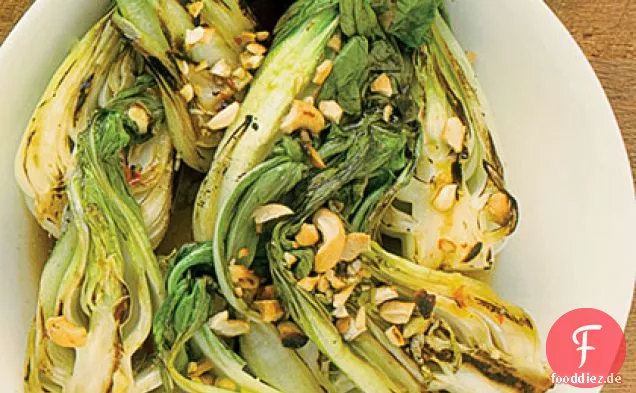 Würziger Knoblauch gegrilltes Baby Bok Choy