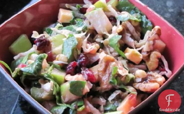 Apfelsalat mit Cranberry-Vinaigrette