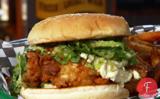 Huhn-gebratenes Austernsandwich
