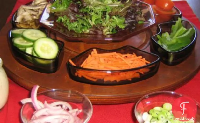 Mini-Salatbar für wählerische Schwiegereltern