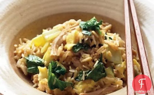 Huhn Gebratener Reis Mit Bok Choy