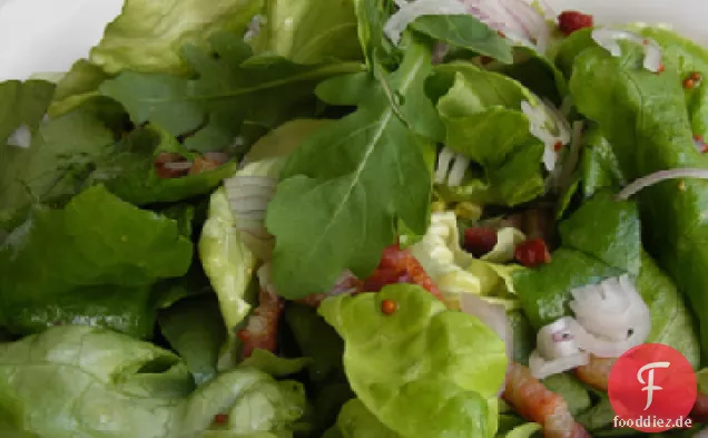 Salat Und Senf-Vinaigrette