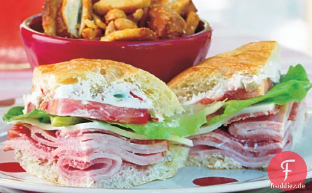 Schinken-Käse-Party-Sandwiches