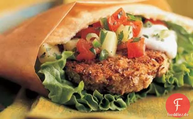 Leinsamen Falafel Sandwich