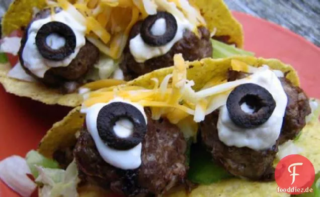 Gruselige Augapfel-Tacos (Johnny #5 Tacos)