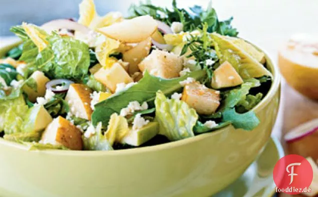 Herbstsalat mit Rotweinvinaigrette