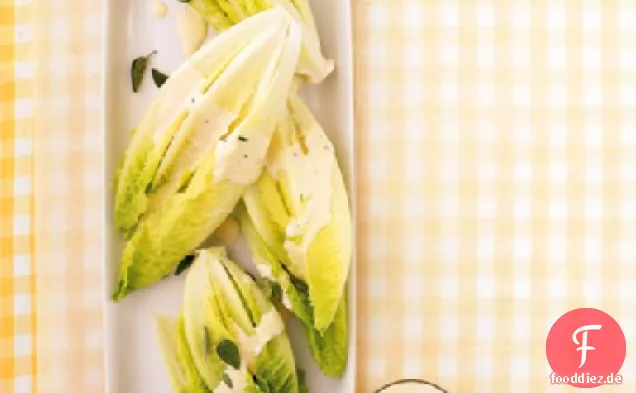 Romaine mit cremigem Knoblauchdressing