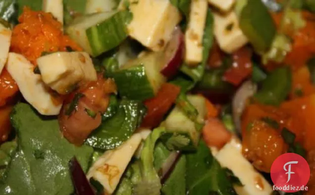 Karamellisierter Kürbissalat mit Chili-Marmelade-Saft-Dressing