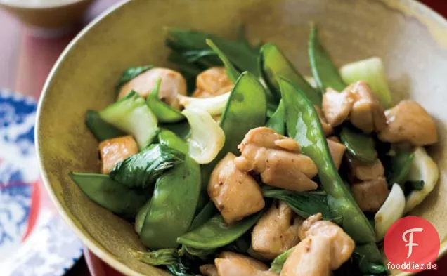 Gebratenes Huhn mit Bok Choy