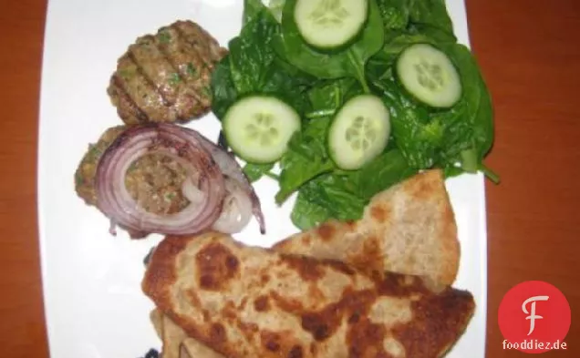 Curry-Schweinefleisch-Burger