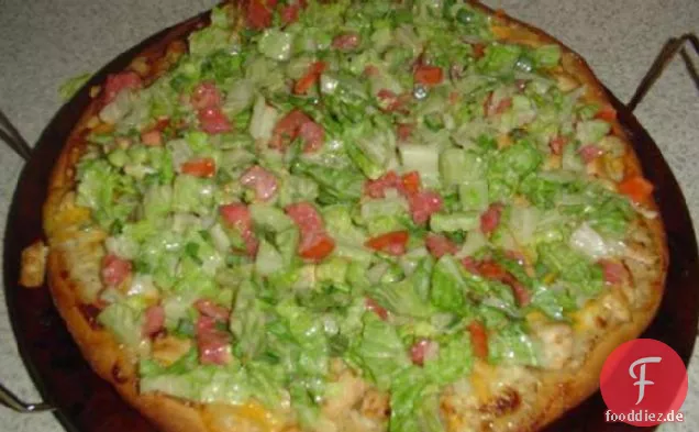 Huhn Caesar Salat Pizza