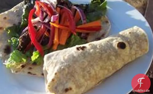Sesam-Limetten-Steak-Wraps