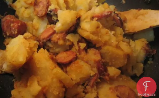 Herbst-Wurst-Pfanne-Abendessen