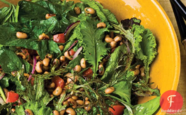 Black-Eyed Pea Salat mit Baby-Grüns