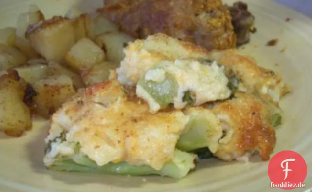 Brokkoli und Blumenkohl-Gratin