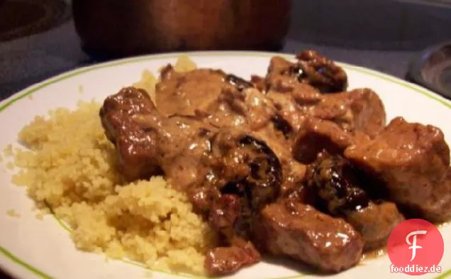 Züries Schweinefilet mit Joghurt, Senf und Pflaumen