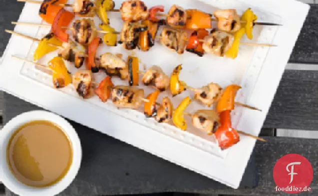 Honig-Senf-Hühnerspieße Rezept
