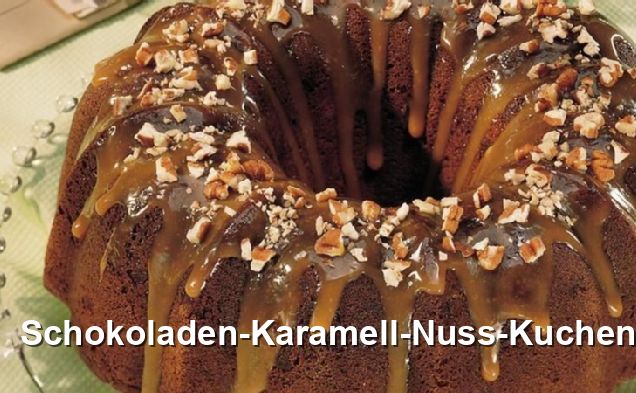 Schokoladen-Karamell-Nuss-Kuchen - Gluten Frei Rezepte