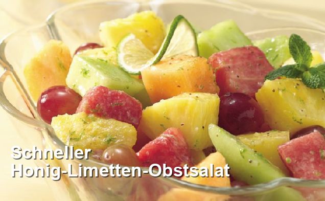 Schneller Honig-Limetten-Obstsalat - Gluten Frei Rezepte