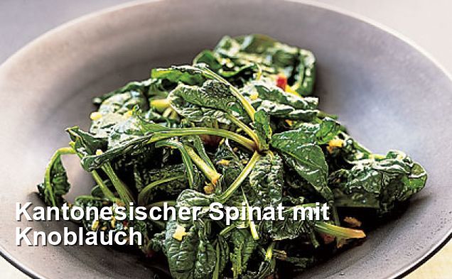 Kantonesischer Spinat mit Knoblauch - Gluten Frei Rezepte