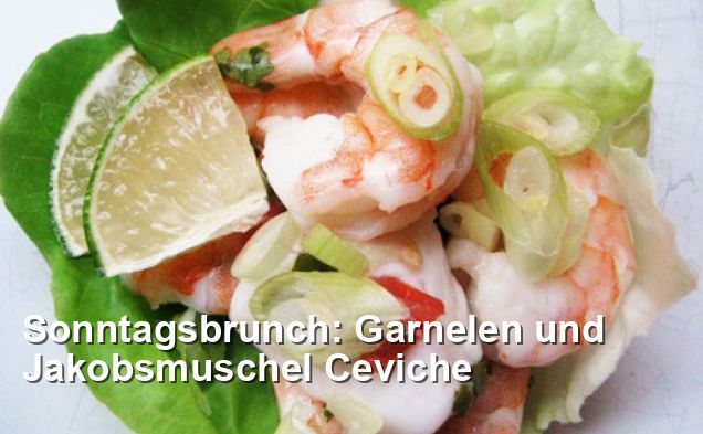 Sonntagsbrunch: Garnelen und Jakobsmuschel Ceviche - Südamerikanischen ...