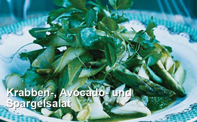 Krabben-, Avocado- und Spargelsalat - Gluten Frei Rezepte