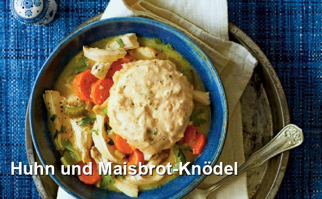 Huhn und Maisbrot-Knödel - Südstaaten Rezepte