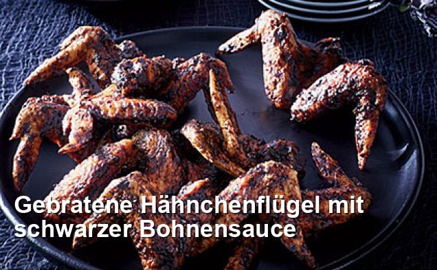 Gebratene Hähnchenflügel mit schwarzer Bohnensauce - Südstaaten Rezepte