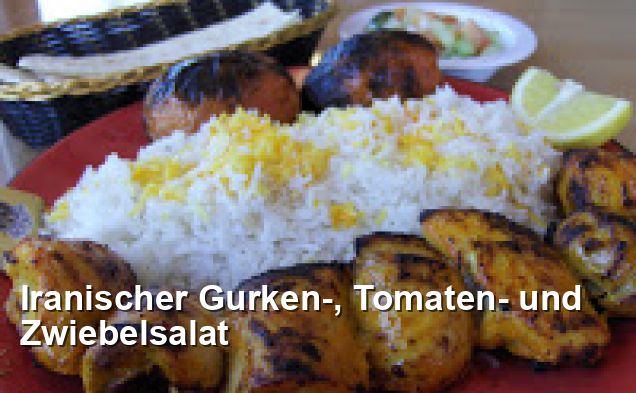 Iranischer Gurken-, Tomaten- und Zwiebelsalat - Gluten Frei Rezepte