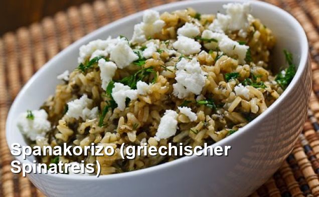 Spanakorizo (griechischer Spinatreis) - Mediterran Rezepte