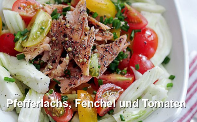 Pfefferlachs, Fenchel und Tomaten - Gluten Frei Rezepte