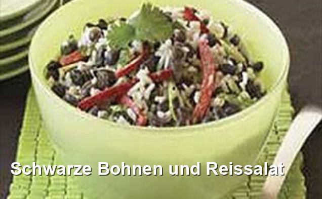 Schwarze Bohnen und Reissalat - Gluten Frei Rezepte