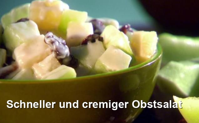 Schneller und cremiger Obstsalat - Gluten Frei Rezepte