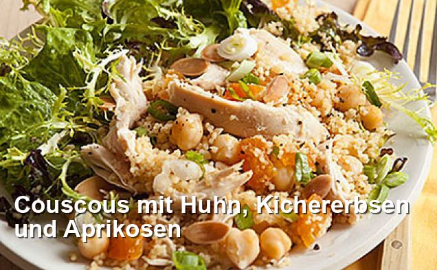 Couscous mit Huhn, Kichererbsen und Aprikosen - Ohne Milch Und ...