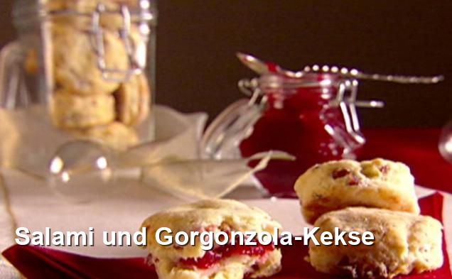 Salami und Gorgonzola-Kekse - Südstaaten Rezepte