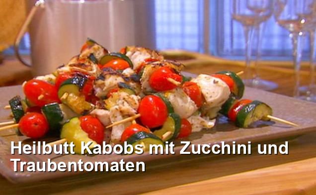 Heilbutt Kabobs mit Zucchini und Traubentomaten - Gluten Frei Rezepte