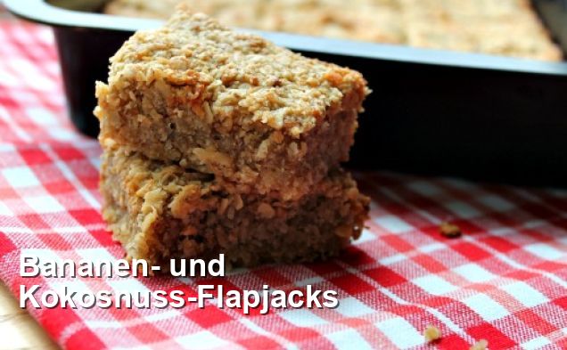 Bananen- und Kokosnuss-Flapjacks - Gluten Frei Rezepte