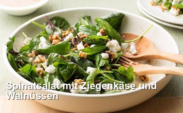 Spinatsalat mit Ziegenkäse und Walnüssen - Gluten Frei Rezepte