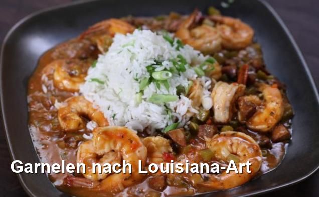 Garnelen nach Louisiana-Art - Mittagessen Rezepte