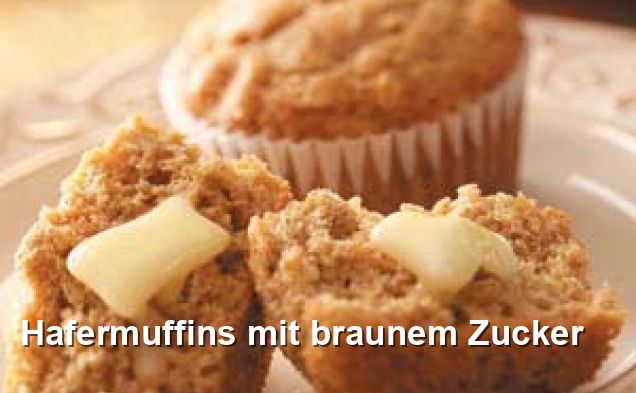 Hafermuffins mit braunem Zucker - Lacto-ovo-vegetarisch Rezepte