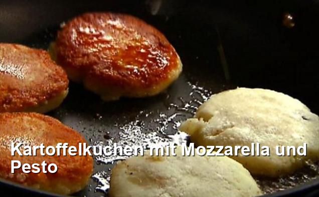 Kartoffelkuchen mit Mozzarella und Pesto - Lacto-ovo-vegetarisch Rezepte