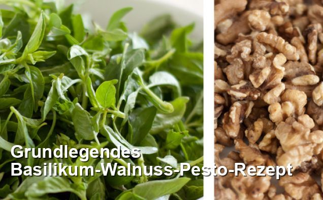 Grundlegendes Basilikum-Walnuss-Pesto-Rezept - Gluten Frei Rezepte