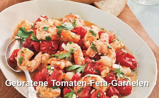 Gebratene Tomaten-Feta-Garnelen - Pescetarisch Rezepte