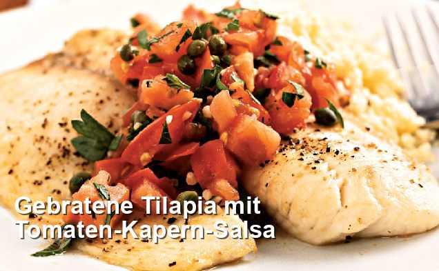 Gebratene Tilapia mit Tomaten-Kapern-Salsa - Mexikanisch Rezepte