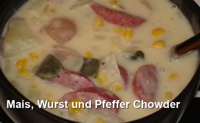 Mais, Wurst und Pfeffer Chowder - Gluten Frei Rezepte