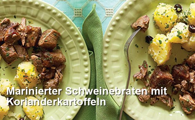 Marinierter Schweinebraten mit Korianderkartoffeln - Gluten Frei Rezepte